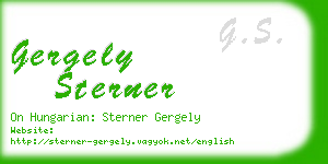 gergely sterner business card